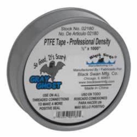 BLACK SWAN PTFE Tape - Gray Ghost 1/2" x 1000" 2180